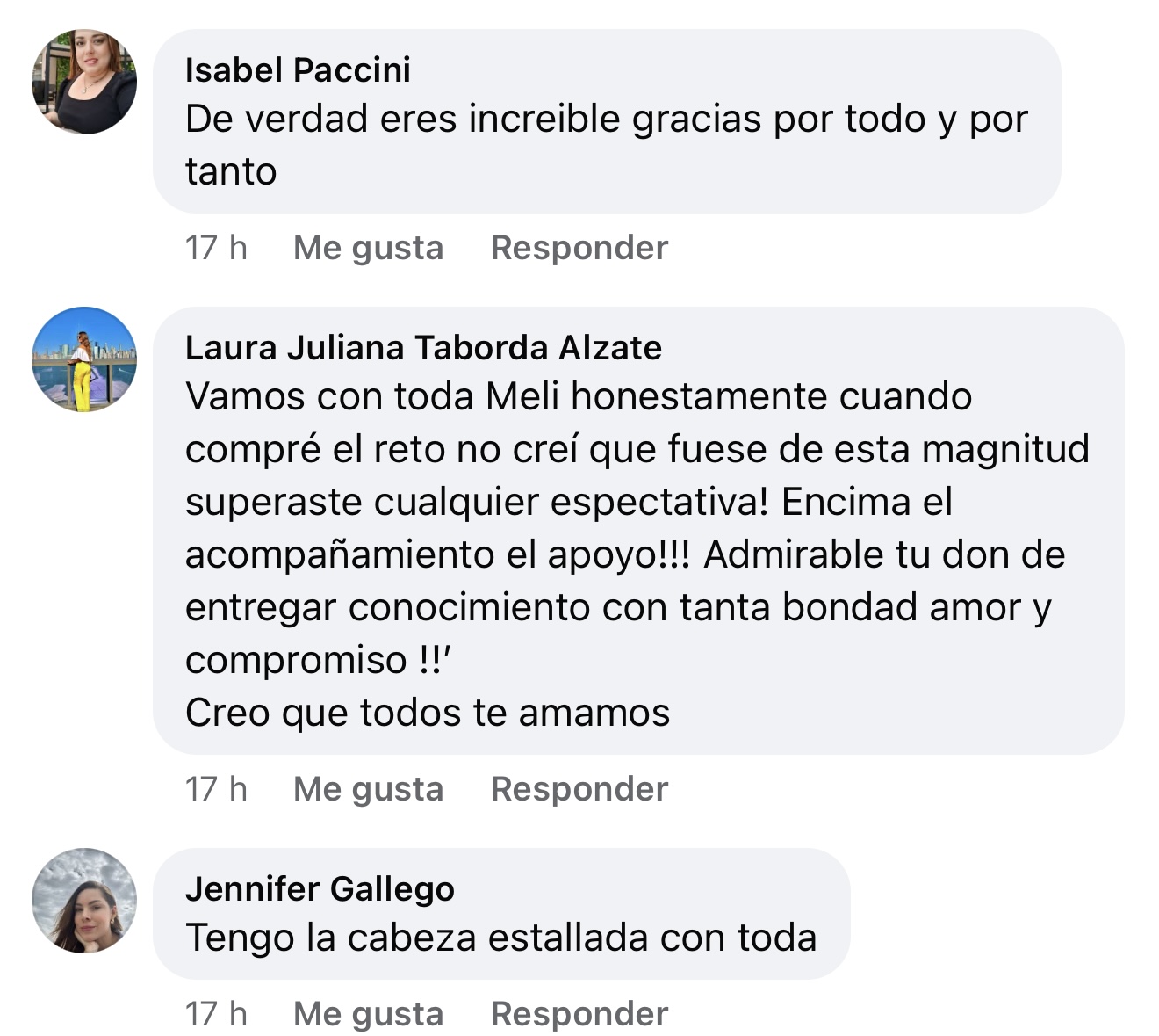 Testimonio sobre la experiencia, acompañamiento y contenido de la formación